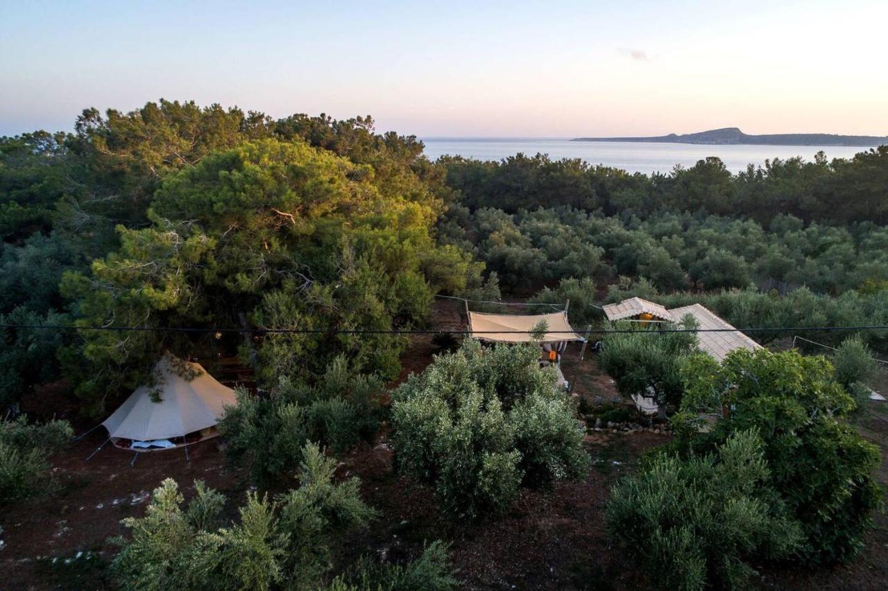 Glamping At A Lovely Tent In Skiaxtro- Marathopoli Villa Kültér fotó
