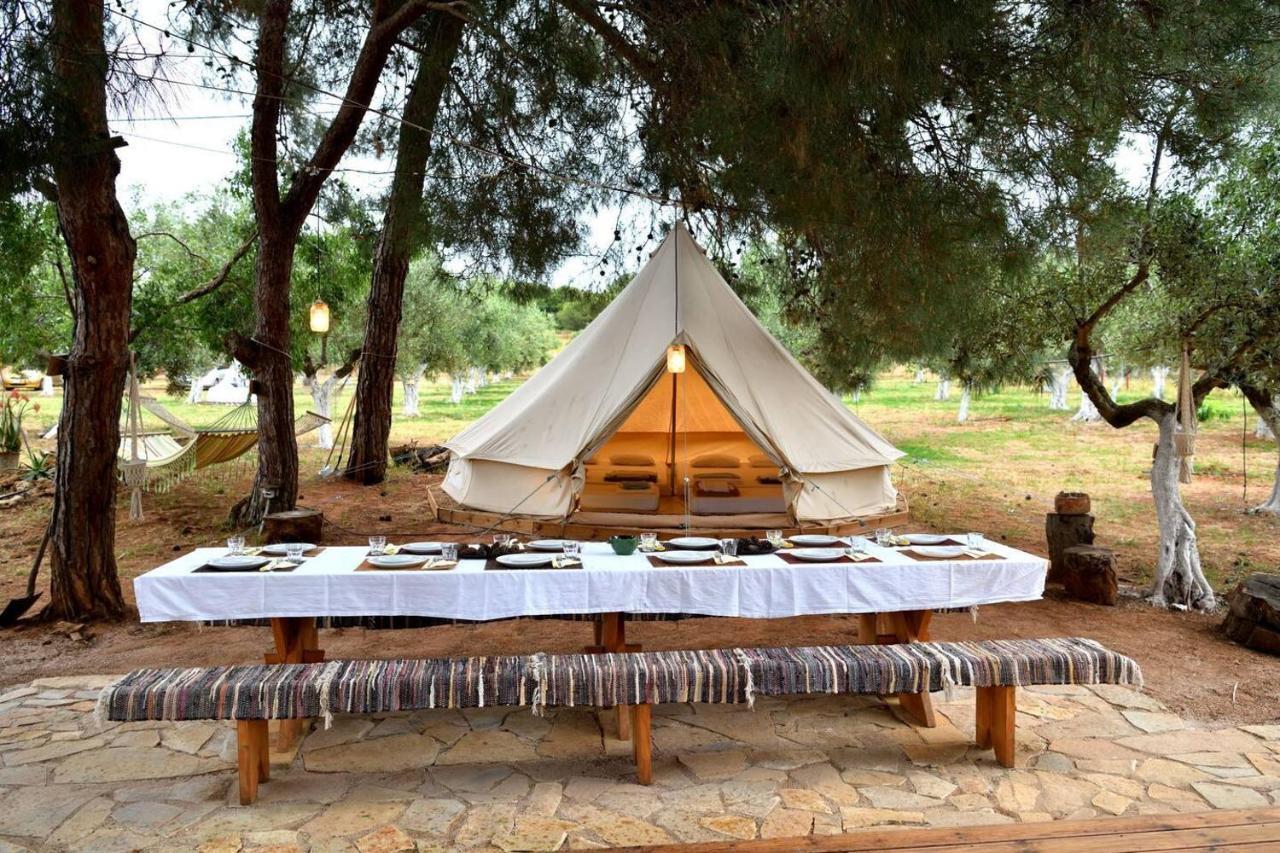Glamping At A Lovely Tent In Skiaxtro- Marathopoli Villa Kültér fotó