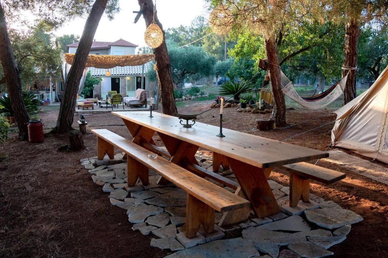 Glamping At A Lovely Tent In Skiaxtro- Marathopoli Villa Kültér fotó