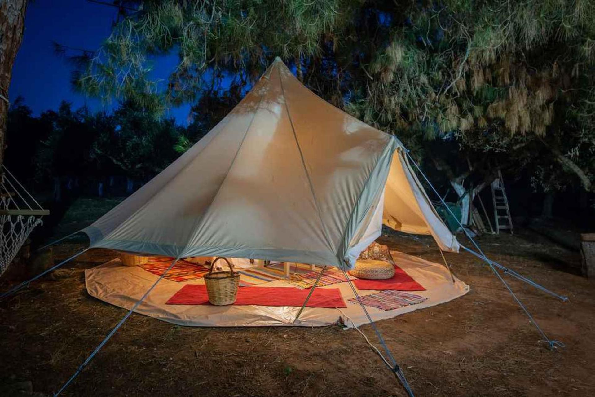 Glamping At A Lovely Tent In Skiaxtro- Marathopoli Villa Kültér fotó